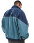 Bershka panelled track jacket in blue BLAU, M - фото #4