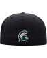 Фото #3 товара Men's Black and Green Michigan State Spartans Team Color Two-Tone Fitted Hat