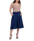Фото #1 товара Women's Elastic Waistband Pocket Midi Skirt