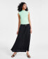 ფოტო #1 პროდუქტის Women's Belted Pull-On Maxi Skirt, Created for Macy's