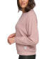 Women's Pebble Textured Knit Crew Neck Pullover Top luster, Large - фото #6