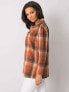 Фото #3 товара Женская теплая рубашка оверсайз с накладными карманами в клетку Factory Price