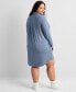 Фото #8 товара Women's Fluid-Knit Collared Sleepshirt XS-3X, Created for Macy's