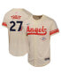 Фото #1 товара Big Boy's and Girl's Mike Trout Cream Los Angeles Angels City Connect Limited Player Jersey