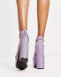 Фото #4 товара Tammy Girl embellished platform heeled sandals in lilac