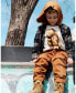 Big Boys Raglan T-Shirt With Print Brown And Beige Mix