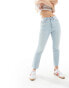 ASOS DESIGN Hourglass cropped mid rise straight jean in bleach Синий, W30 L32 - фото #5