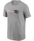 Men's Heathered Gray New England Patriots Primary Logo T-shirt