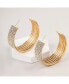 ფოტო #2 პროდუქტის Rhinestone Chain Hoop Earring