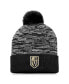 Фото #2 товара Men's Black Vegas Golden Knights Defender Cuffed Knit Hat with Pom