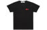 Футболка CDG Play Double Heart T-Shirt Black T AZ-T225-051-1