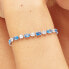 Fancy Freedom Blue cubic zirconia silver bracelet FFB16