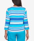 Фото #2 товара Women's Tradewinds Corners with Necklace Striped Top