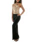 ფოტო #3 პროდუქტის City Studios Juniors' Metallic Sleeveless Halter Top