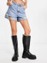 Фото #1 товара Raid Challenge chunky flat knee boots in black