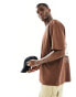 Фото #2 товара ASOS DESIGN oversized t-shirt in brown with horticultural back print