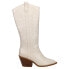 Corkys Howdy Tall Snip Toe Pull On Womens White Casual Boots 81-0018-WTWH