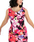 Women's Printed Boat-Neck Sleeveless Dress