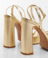 Фото #2 товара Women's Metallic Platform Sandals
