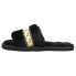 Фото #3 товара Puma Fluff Remix Metallic Bx Slide Womens Black Casual Sandals 38672702