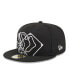 ფოტო #3 პროდუქტის Men's Black Chicago White Sox Game Day Overlap 59FIFTY Fitted Hat