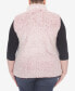 ფოტო #2 პროდუქტის Plus Size Women's Zip Up Sherpa Vest Jacket