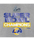 Фото #5 товара Men's Heathered Gray Los Angeles Rams Super Bowl LVI Champions Locker Room Trophy Collection T-shirt
