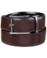 Фото #3 товара Men's Reversible Textured Reversible Dress Belt, Created for Macy's