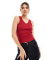 Фото #1 товара Superdry Athletic essentials lace trim vest top in barndoor red