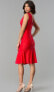 Фото #2 товара Marina Empire-Waist Short Red Holiday Party Dress Sz. 6 (Red) 152546