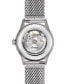 ფოტო #2 პროდუქტის Men's Swiss Automatic DS-1 Skeleton Stainless Steel Mesh Bracelet Watch 40mm