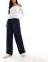 Фото #2 товара Cotton On relaxed suit trousers in navy pinstripe