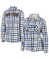 Women's Oatmeal New York Islanders Plaid Button-Up Shirt Jacket