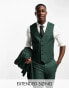 Фото #1 товара ASOS DESIGN super skinny linen mix waistcoat in forest green