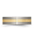 Titanium Brushed 14k Gold Inlay Flat Wedding Band Ring