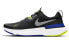 Фото #1 товара Nike React Miler 1 透气轻便 低帮 跑步鞋 男女同款 黑蓝绿 / Кроссовки Nike React Miler 1 CW1777-011