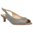 Фото #2 товара VANELi Buckie Metallic Round Toe Sling Back Pumps Womens Silver Dress Casual BUC