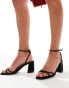 Фото #1 товара SEQWL mid block heel sandals with embellished straps in black