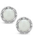 ფოტო #3 პროდუქტის Opal (5/8 ct. t.w.) and Diamond Accent Stud Earrings in Sterling Silver