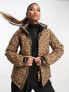 Protest Snowdrops snowjacket in brown leopard print