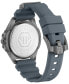 Фото #3 товара Men's The Skull Gray Silicone Strap Watch 44mm