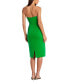 Фото #5 товара Women's Crepe Strapless Twist Top Fitted Midi Dress