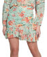 Women's Vanessa Floral Ruched Ruffled Mini Skirt