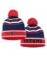 Фото #2 товара Women's Navy Houston Texans Colorblock Cuffed Knit Hat with Pom and Scarf Set