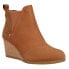TOMS Kelsey Wedge Round Toe Booties Womens Size 8.5 B Casual Boots 10016063T