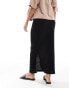 Mamalicious Maternity maxi column skirt in black