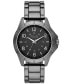 ფოტო #1 პროდუქტის Men's Three Hand Gunmetal Alloy Watch 42mm