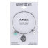 ფოტო #1 პროდუქტის Angel Charm and Amazonite (8mm) Bangle Bracelet in Stainless Steel with Silver Plated Charms