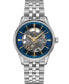 ფოტო #1 პროდუქტის Men's Swiss Automatic DS-1 Skeleton Stainless Steel Bracelet Watch 40mm