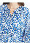 LCWAIKIKI Classic Kaçık Yaka Desenli Oversize Kadın Bluz